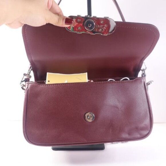 Michael Michael Kors Parker Medium Leather Shoulder Bag Merlot - Picture 4 of 8